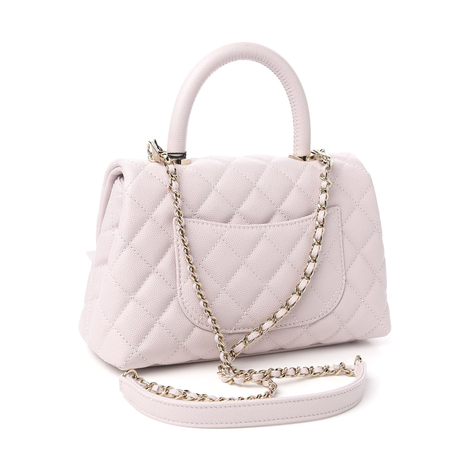 Chanel Caviar Quilted Mini Coco Handle Flap Lilas Lilac 2 of 9