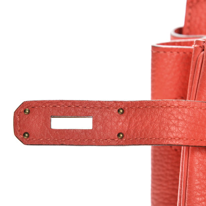 Hermes Taurillon Clemence Birkin 35 Rouge Pivoine 11 of 34