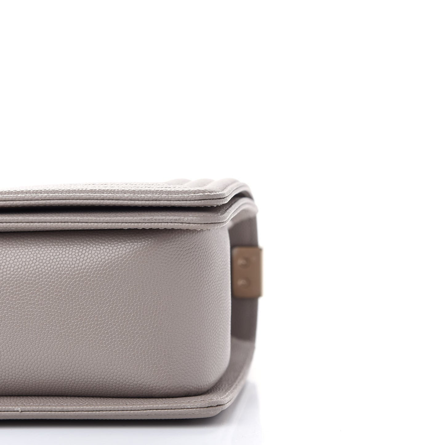 Caviar Quilted Medium Boy Flap Dark Beige