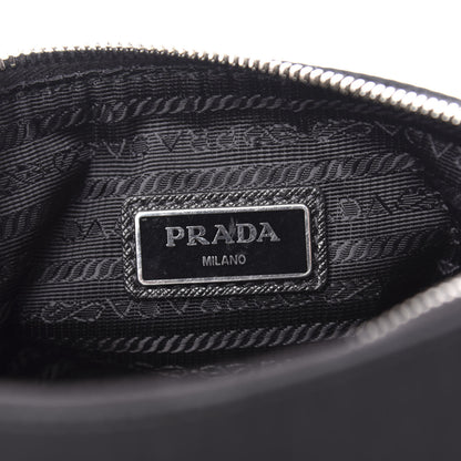 Prada Nylon Rubber Logo Compact Crossbody Bag Black 6 of 12