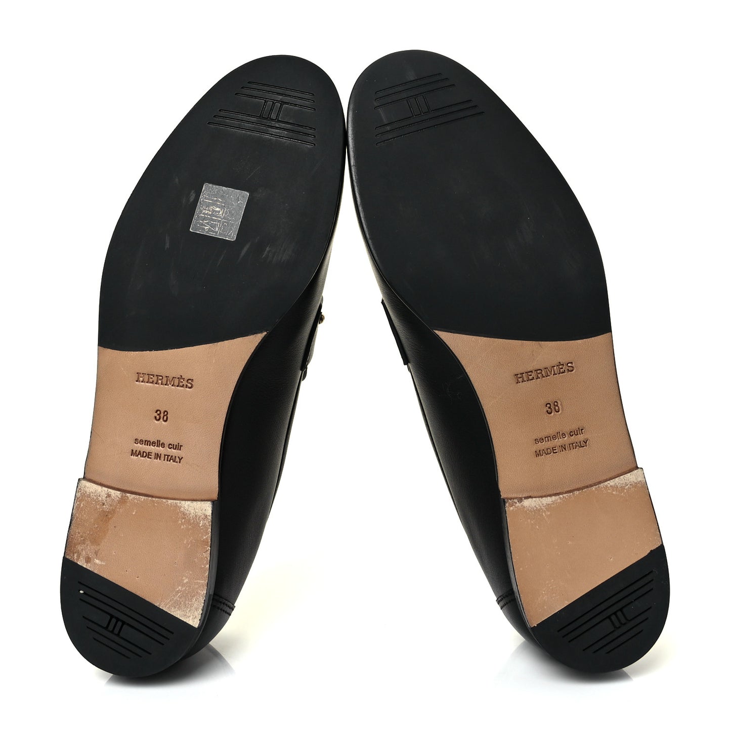 Calfskin Womens Colette Loafers 38 Black