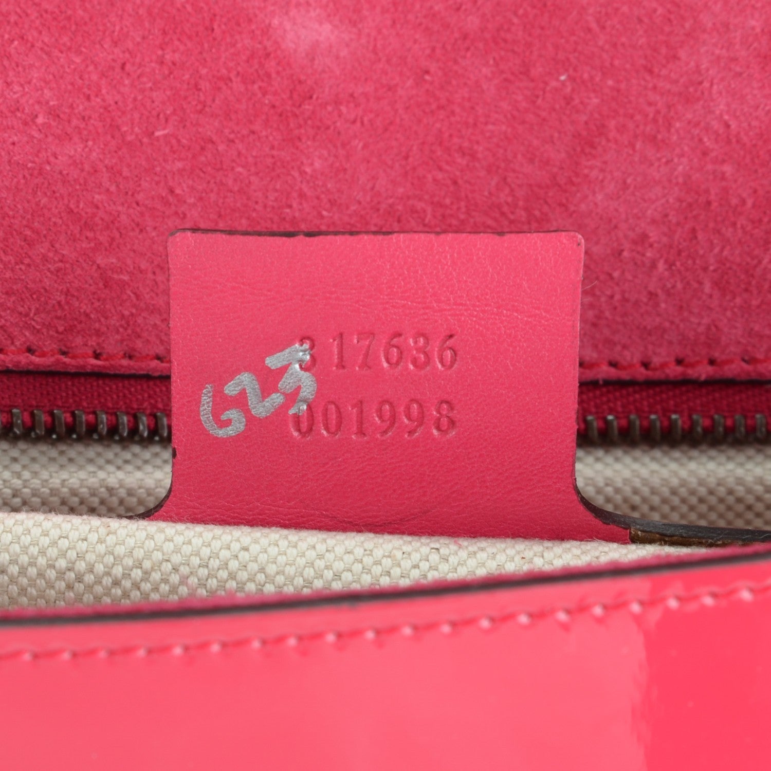 Gucci Patent Large Bright Bit Shoulder Bag Shocking Pink 8 of 8
