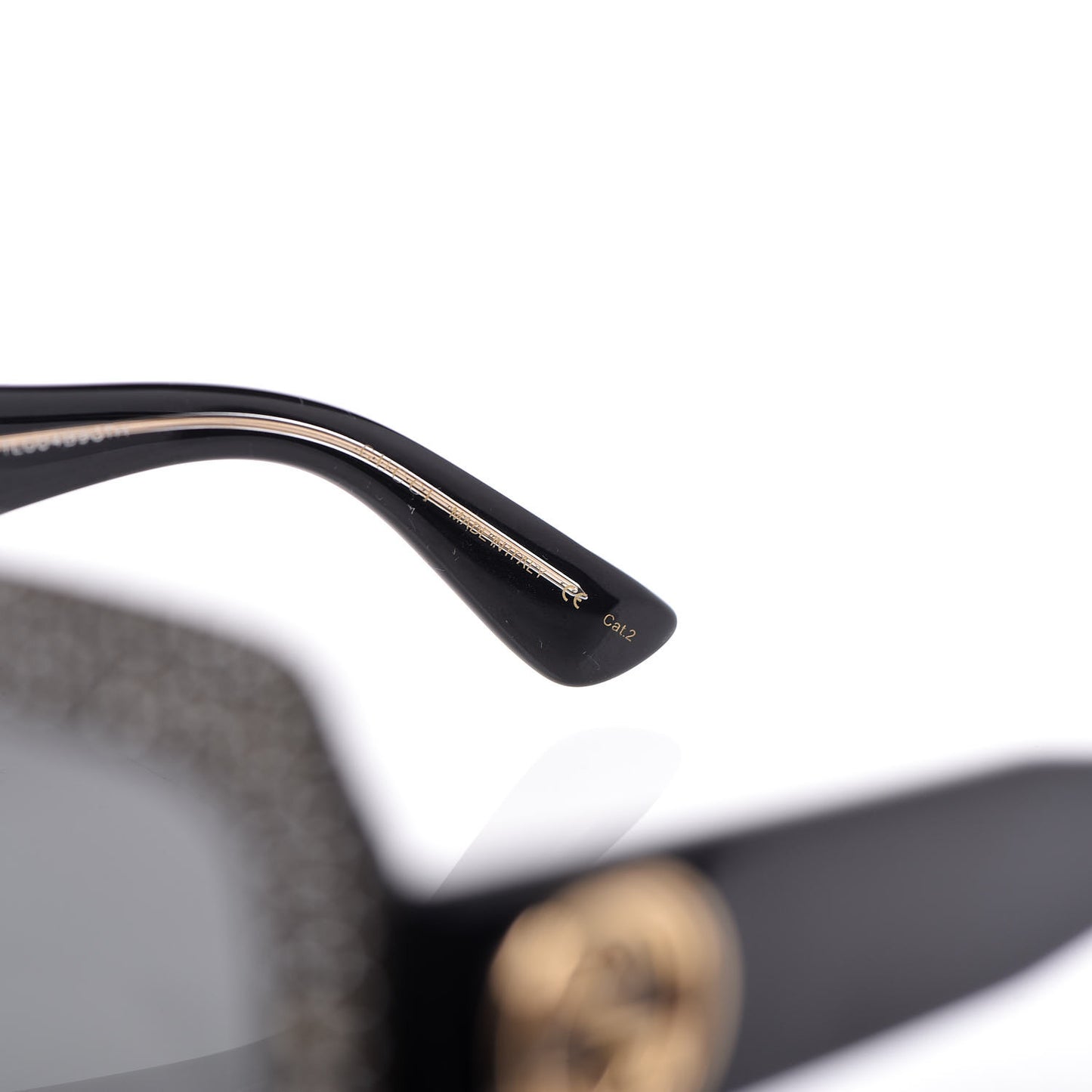 Crystal Square Frame Sunglasses GG0048S Black