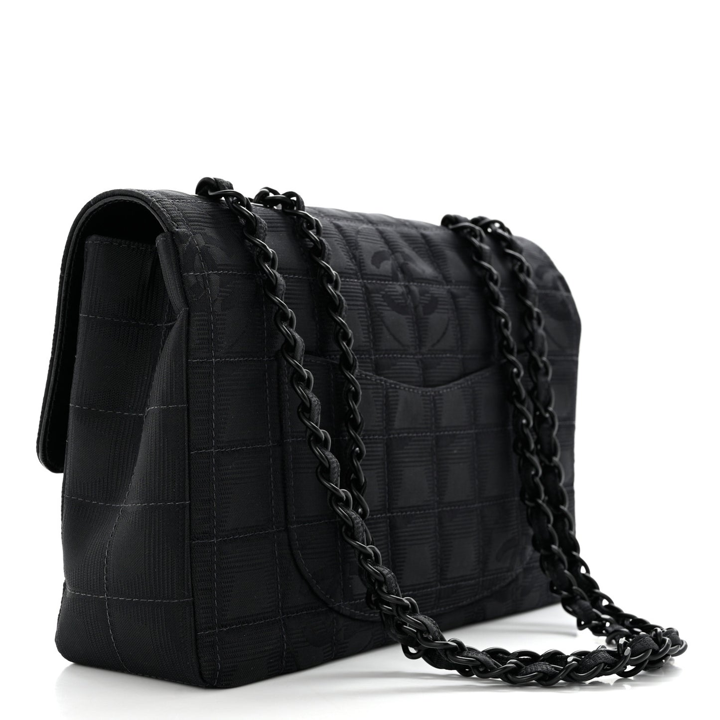 Nylon Medium Travel Flap Black