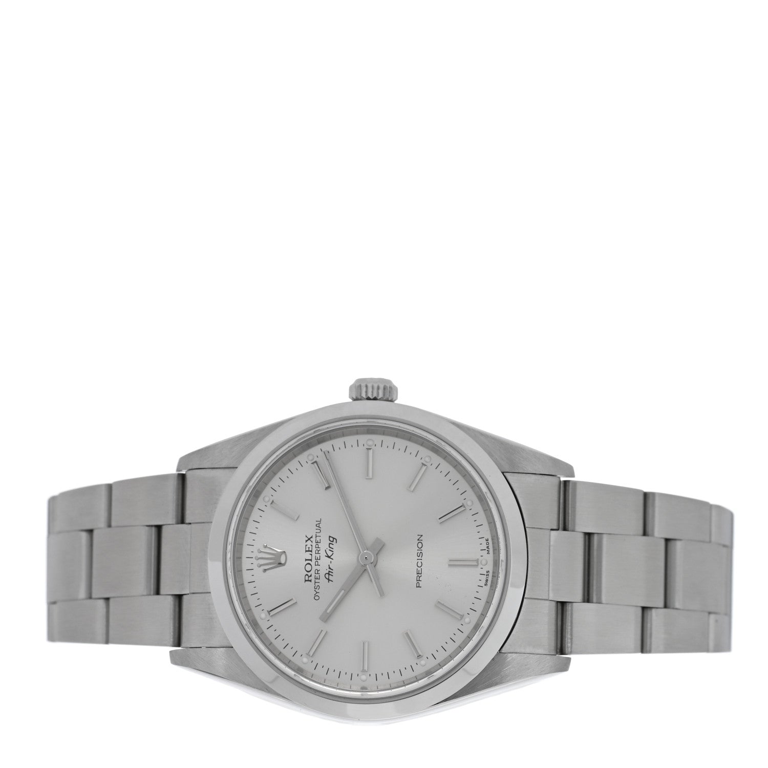 Rolex Stainless Steel 34mm Air-King Oyster Perpetual Precision Watch Silver 14000M 2 of 4