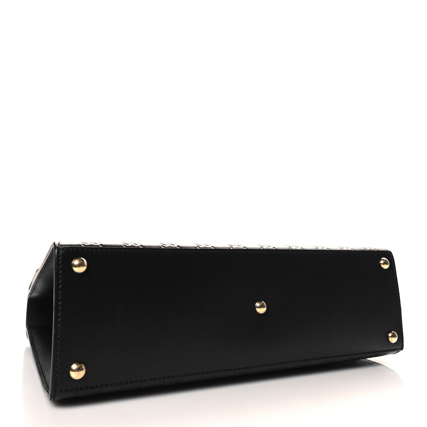 Guccissima Signature Medium Padlock Top Handle Bag Black