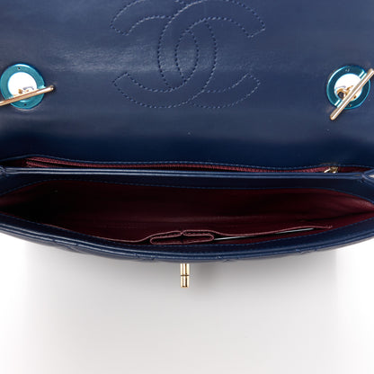 Chanel Lambskin Quilted Medium Trendy CC Flap Navy Blue 5 of 13