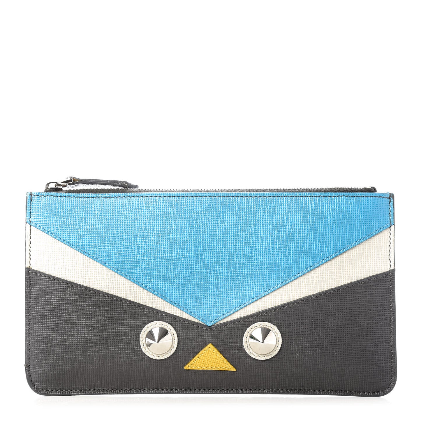 Vitello Elite QuTweet Studded Zip Pouch Asfalto Multicolor