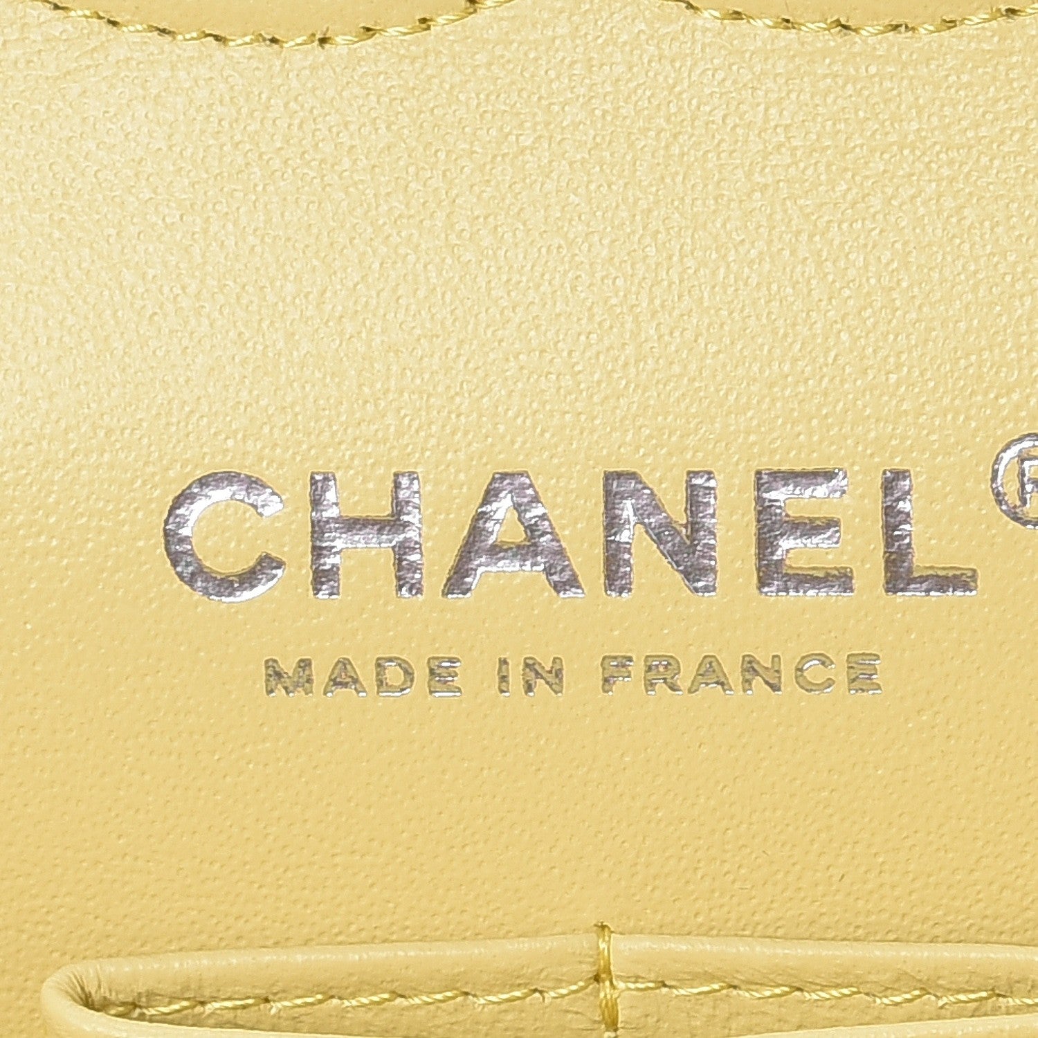 Chanel Caviar Quilted Medium Double Flap Light Yellow 6 of 8