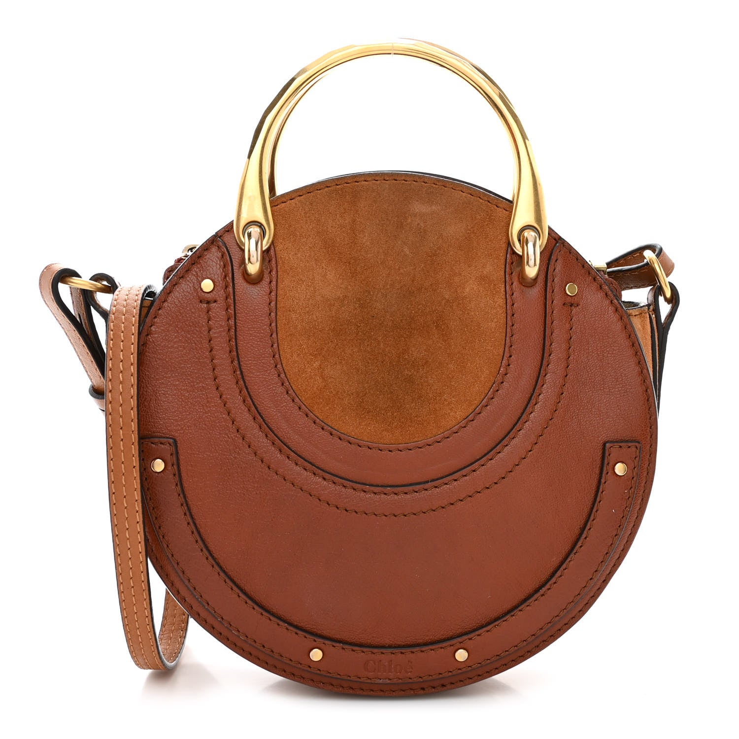 Chloe Shiny Goatskin Smooth Calfskin Suede Small Pixie Bag Saffron Red 1 of 10