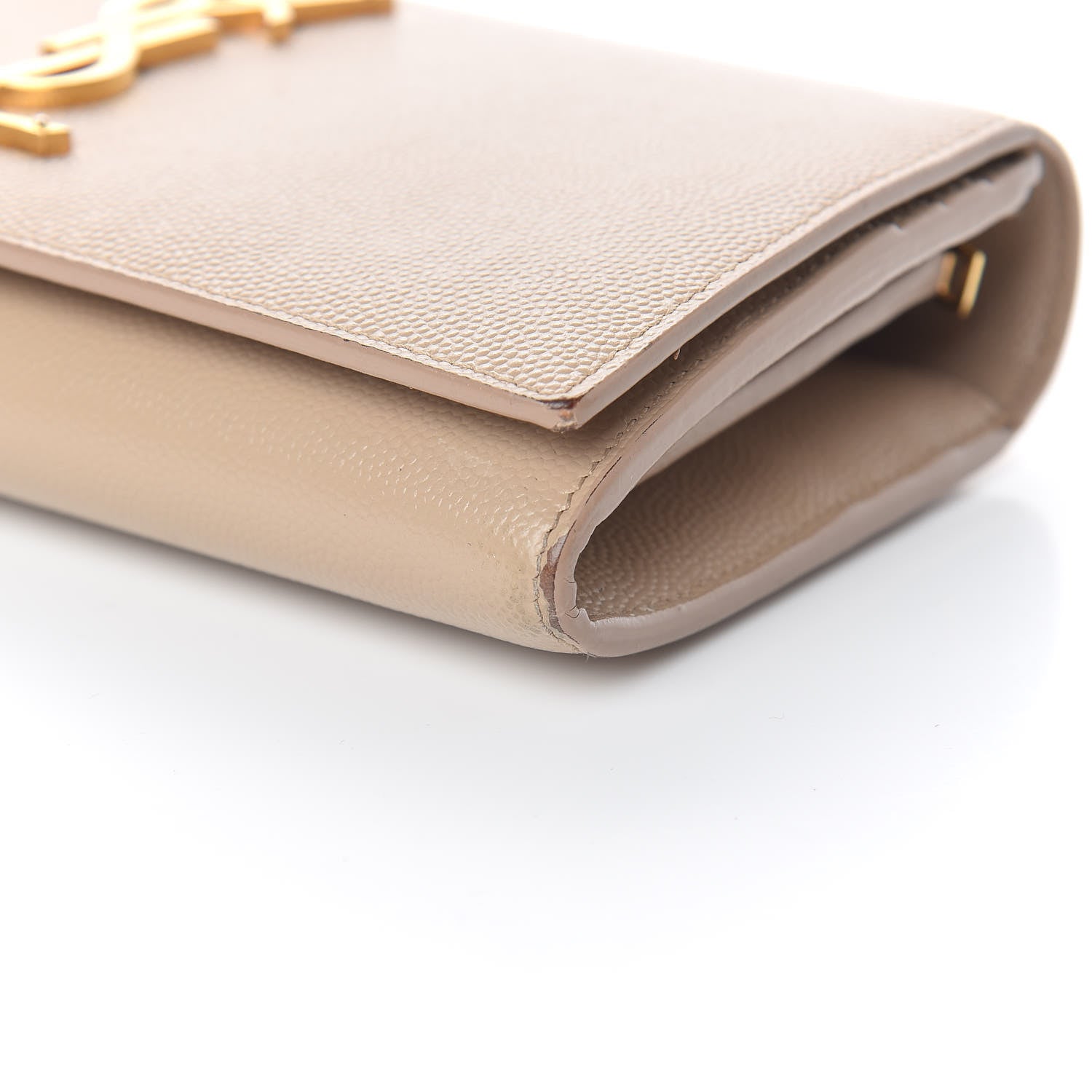Saint Laurent Grain De Poudre Classic Monogram Cassandre Wallet Nude Powder 14 of 14