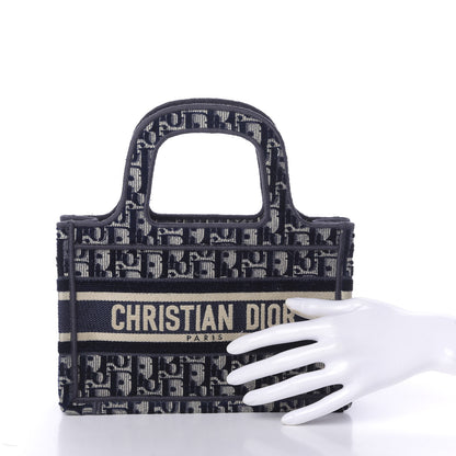Christian Dior Oblique Mini Book Tote Blue Multicolor 8 of 8