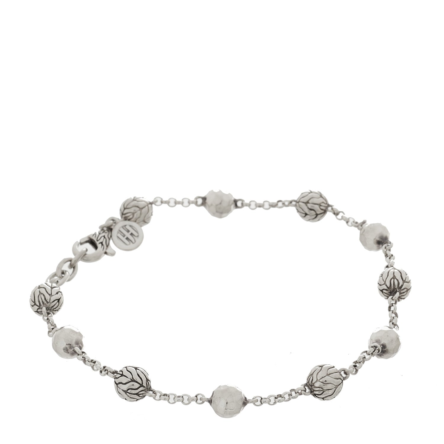 John Hardy Sterling Silver Classic Chain Ball Station Bracelet 1 of 3