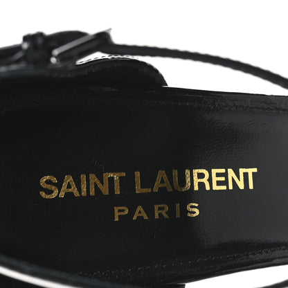 Saint Laurent Patent Calfskin Opyum 110 Sandals 37 Black 8 of 9