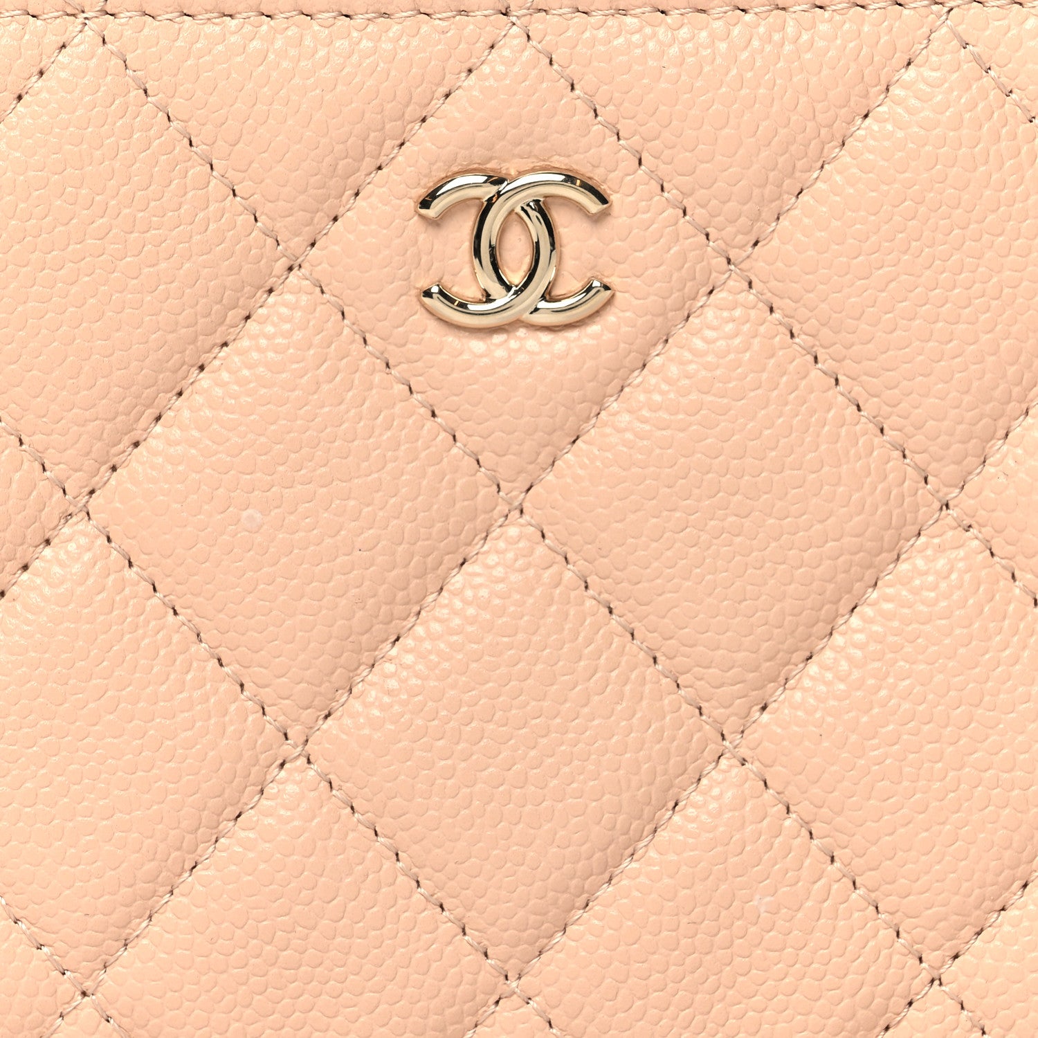 Chanel Caviar Quilted Small Cosmetic Case Light Beige 8 of 10