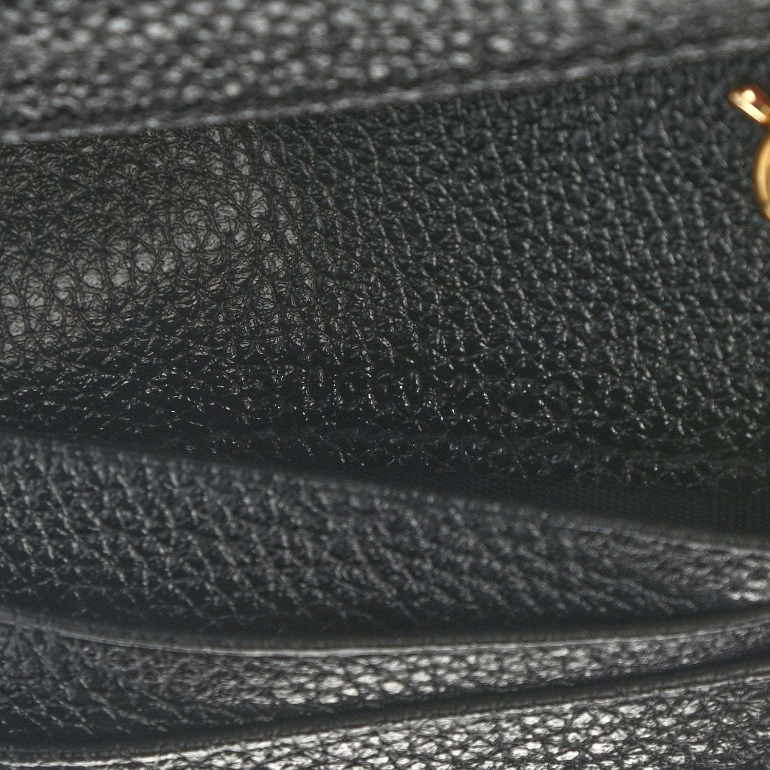 Gucci Grainy Calfskin Zumi Chain Card Case Wallet Black 7 of 7