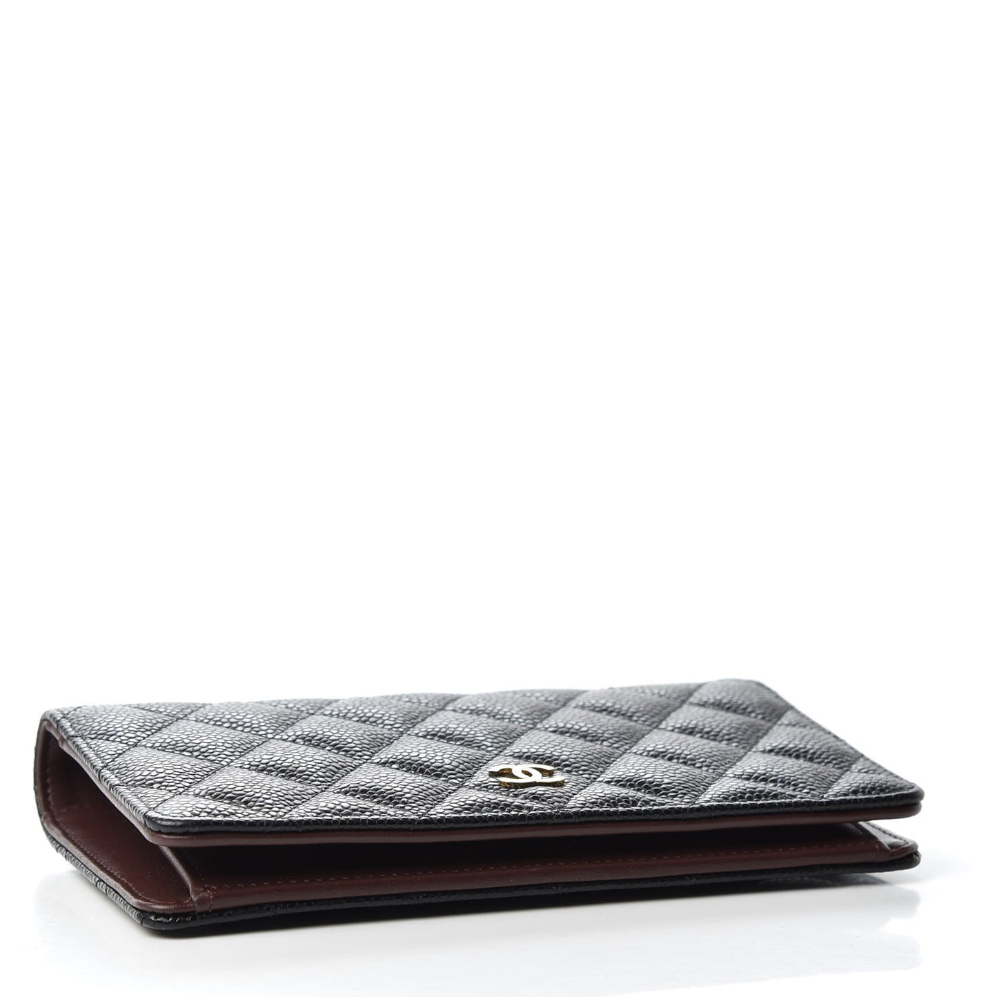 Caviar Quilted Yen Wallet Black