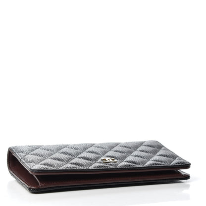 Chanel Caviar Quilted Yen Wallet Black 4 of 9