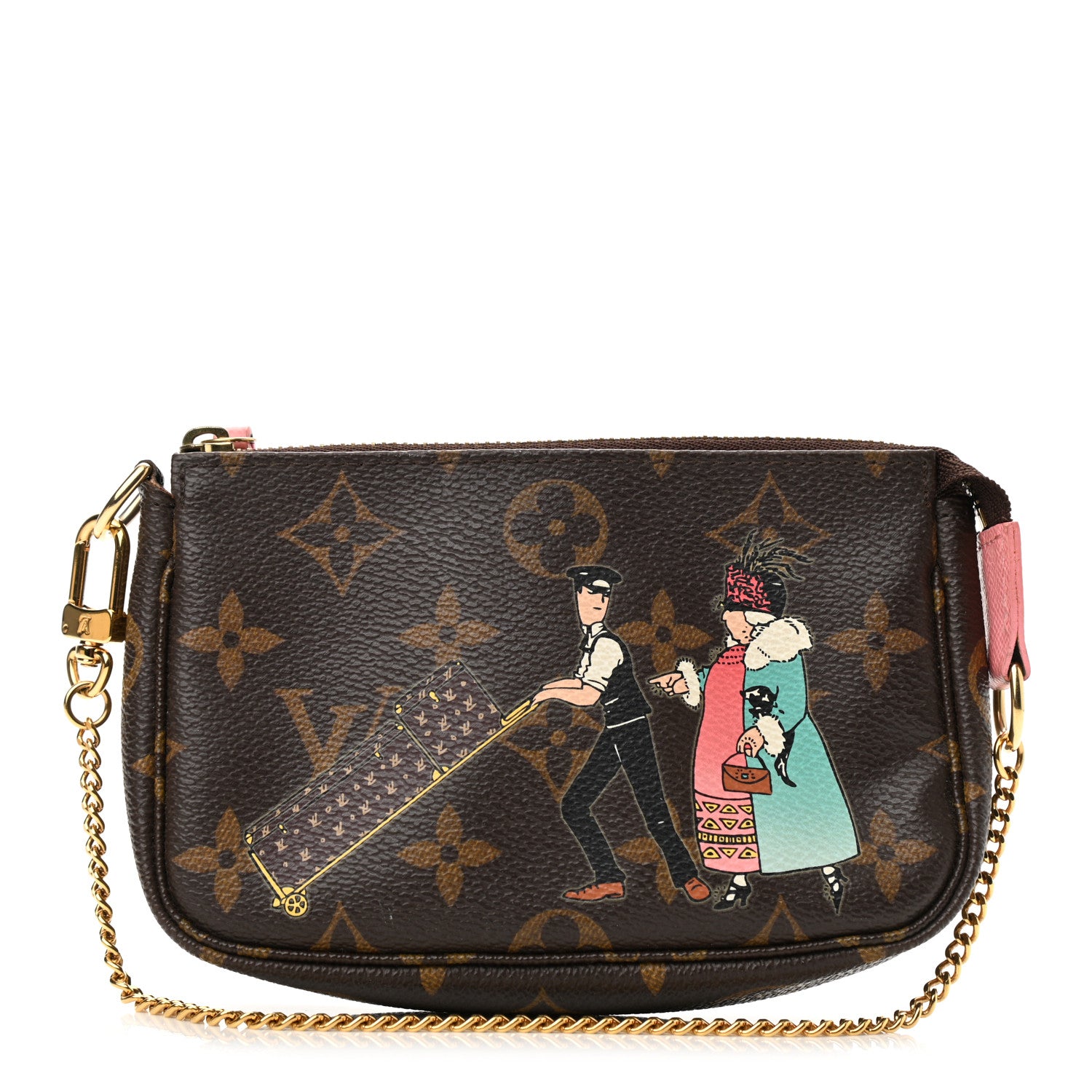 Louis Vuitton Monogram Illustre Mini Pochette Accessories Rose 1 of 7