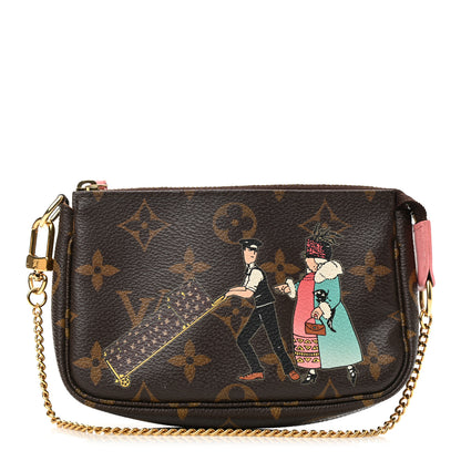 Louis Vuitton Monogram Illustre Mini Pochette Accessories Rose 1 of 7