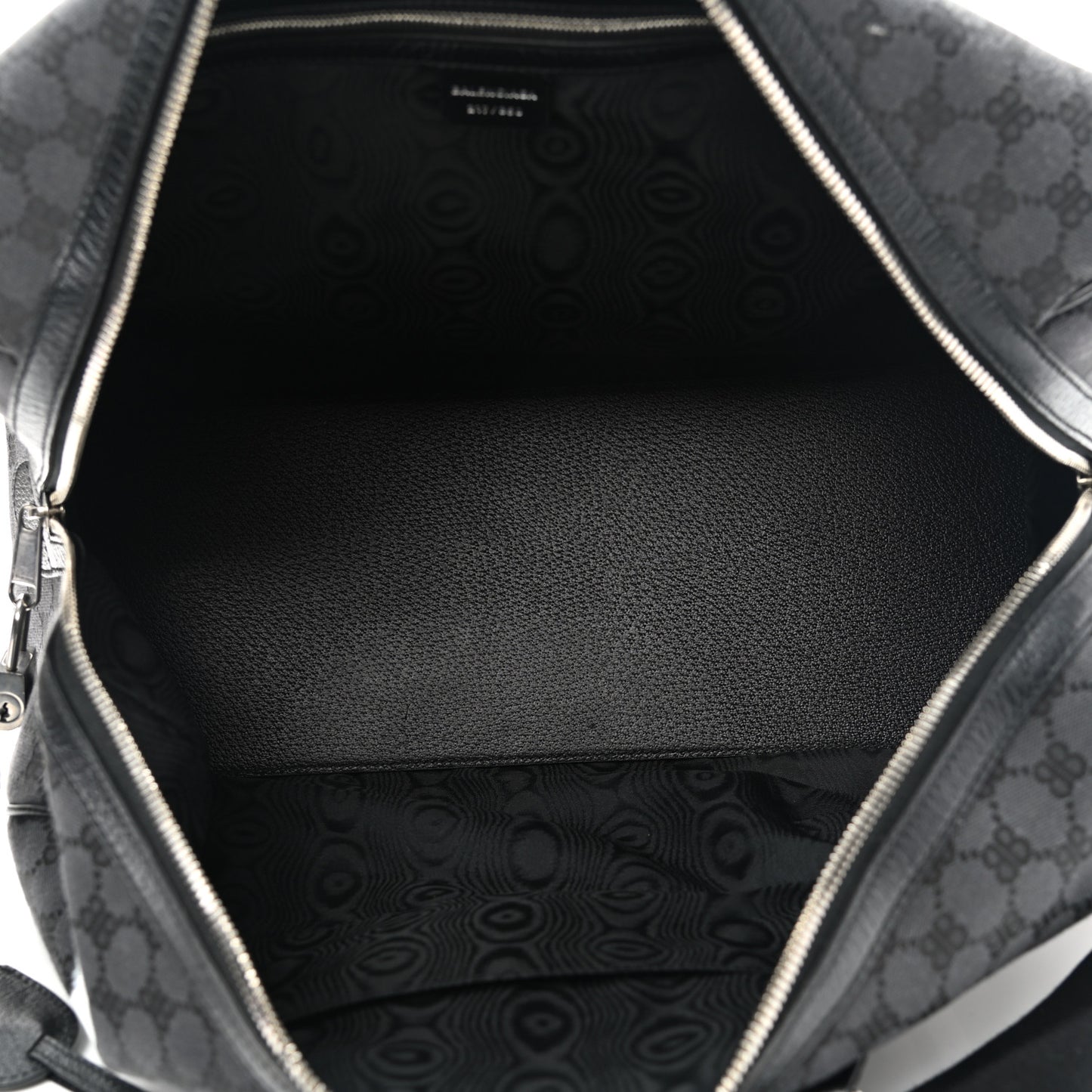 X BALENCIAGA BB Monogram Web Graffiti Medium Ophidia Carry-On Duffle Bag Black
