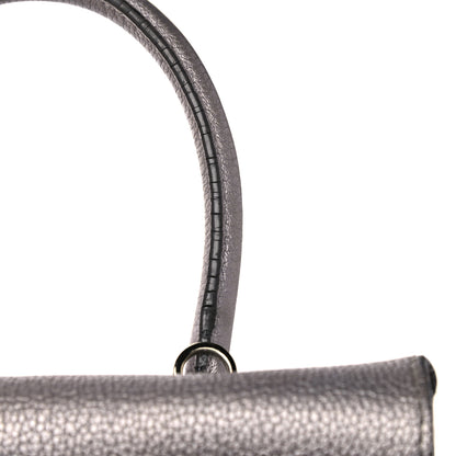 MCM Metallic Grained Calfskin Mini Milla Tote Spike Silver 18 of 23