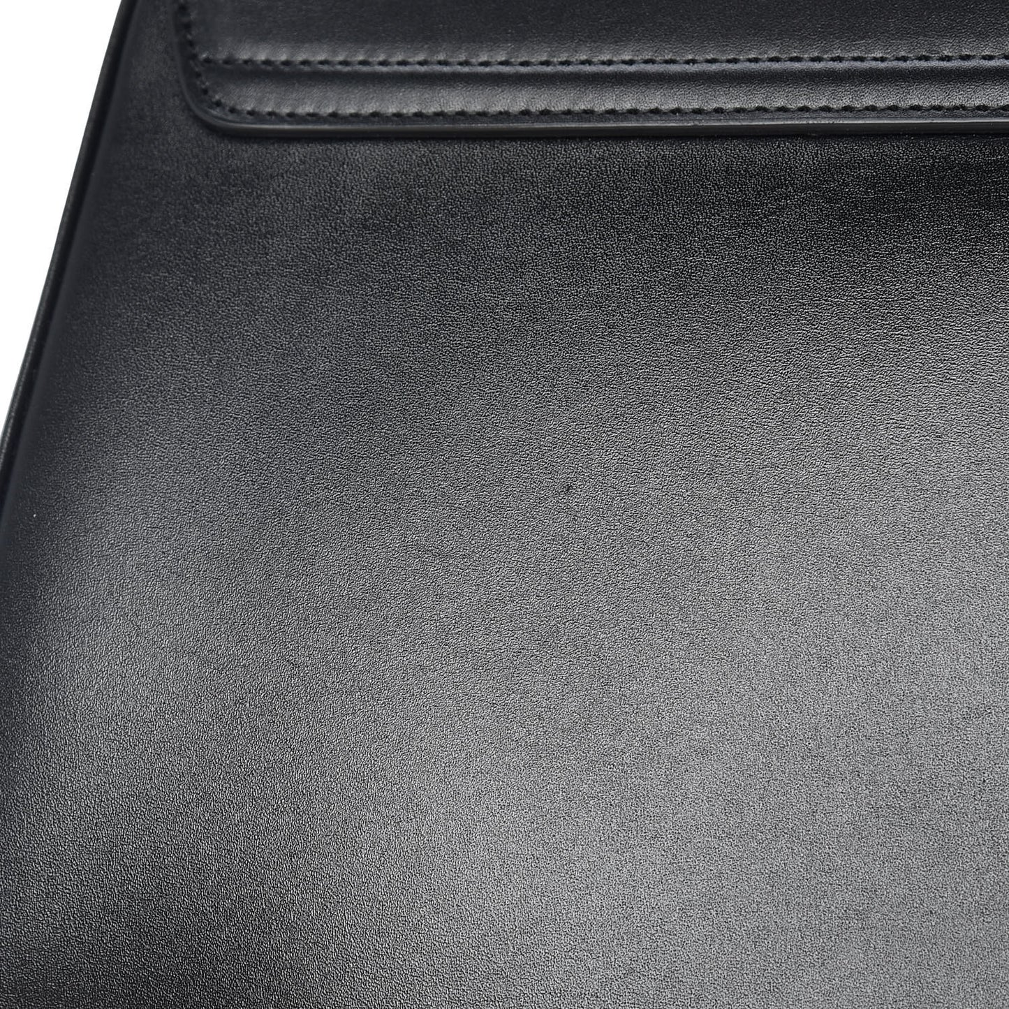Satinated Calfskin Medium 16 Top Handle Bag Black