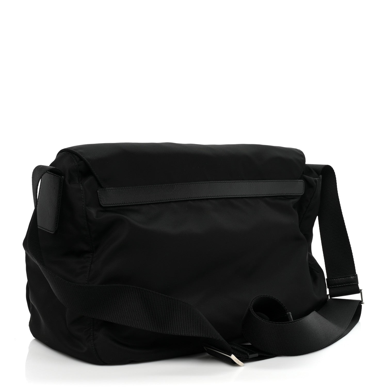 Prada Tessuto Nylon Saffiano Messenger Bag Black 3 of 10