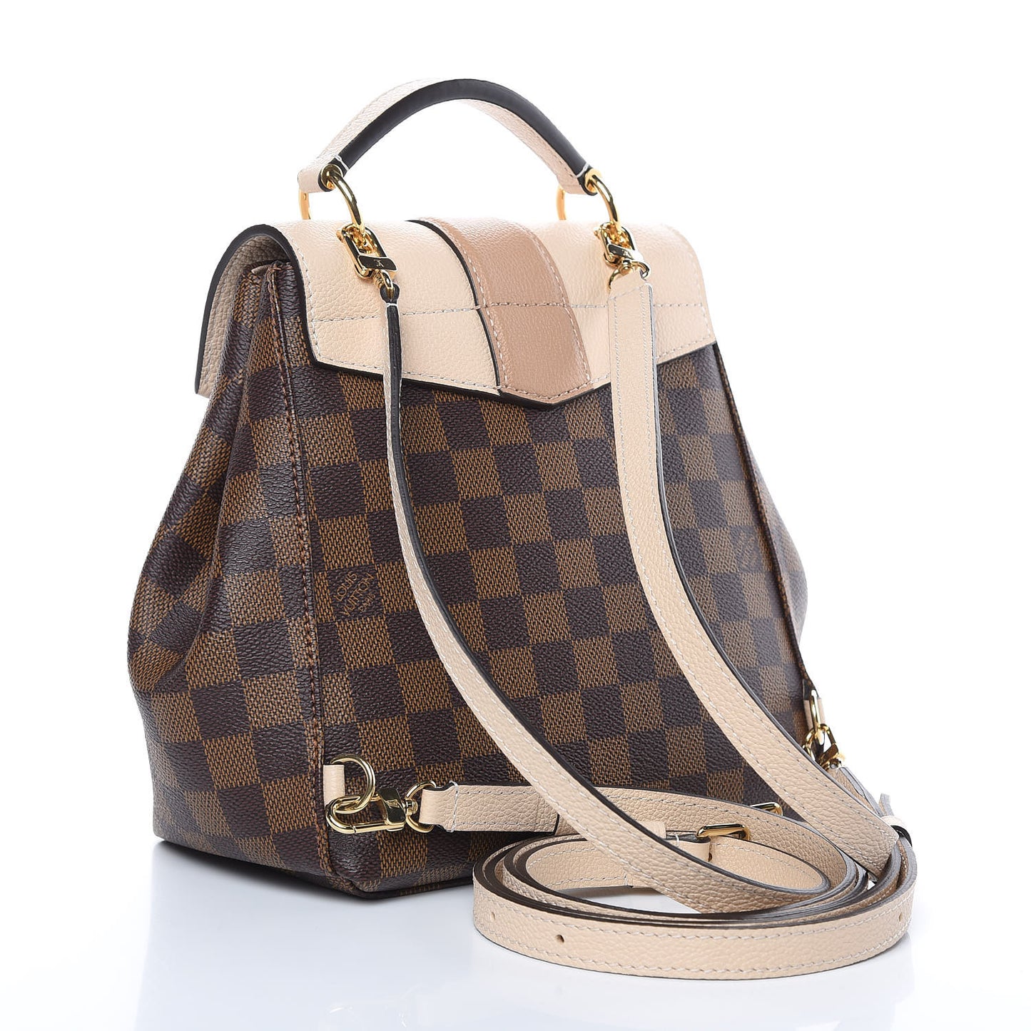 Damier Ebene Clapton Backpack Creme