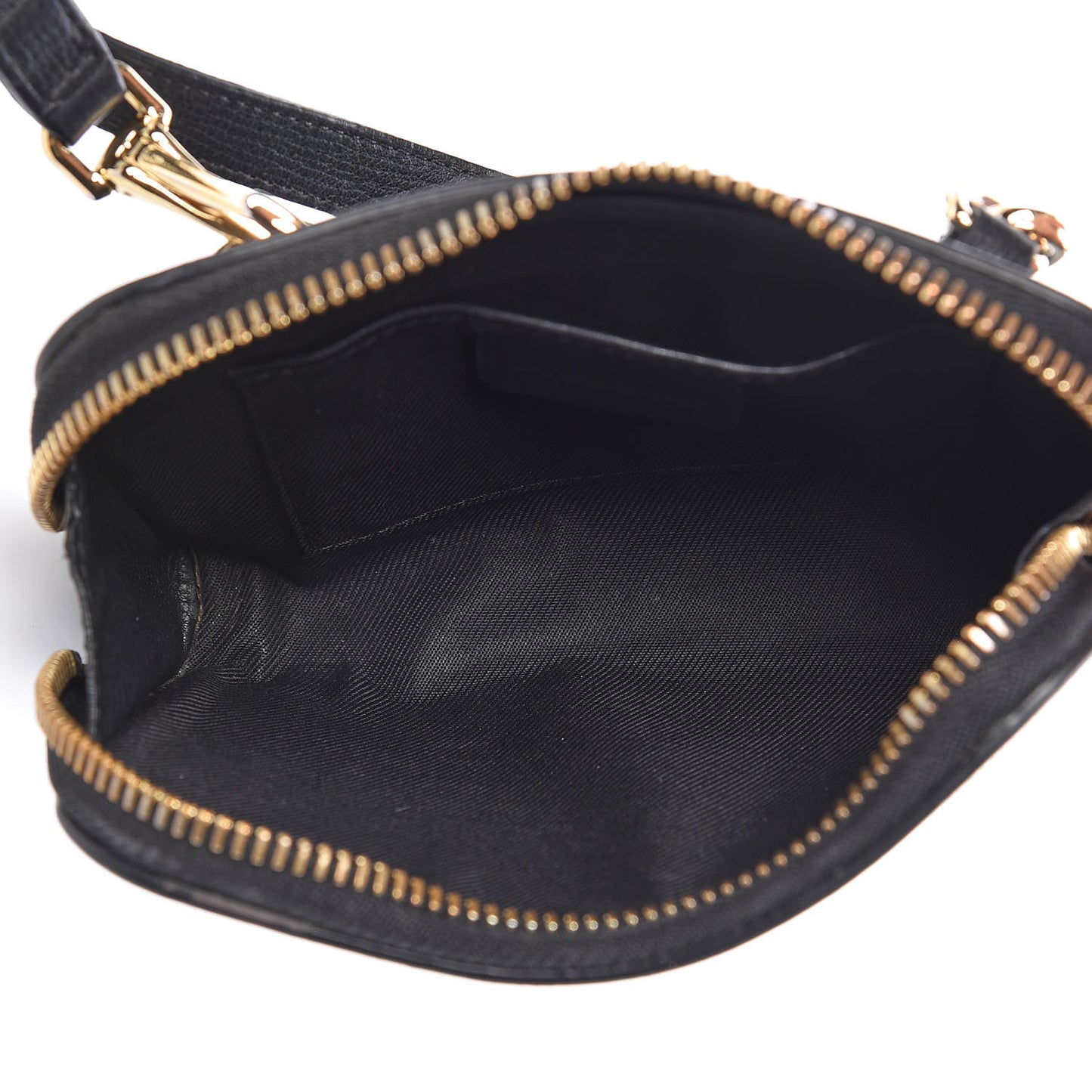 Grain Calfskin Small Crossbody Bag Black