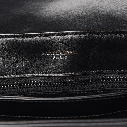 Saint Laurent Calfskin Y Quilted Monogram Toy Loulou Crossbody Bag Black 6 of 11