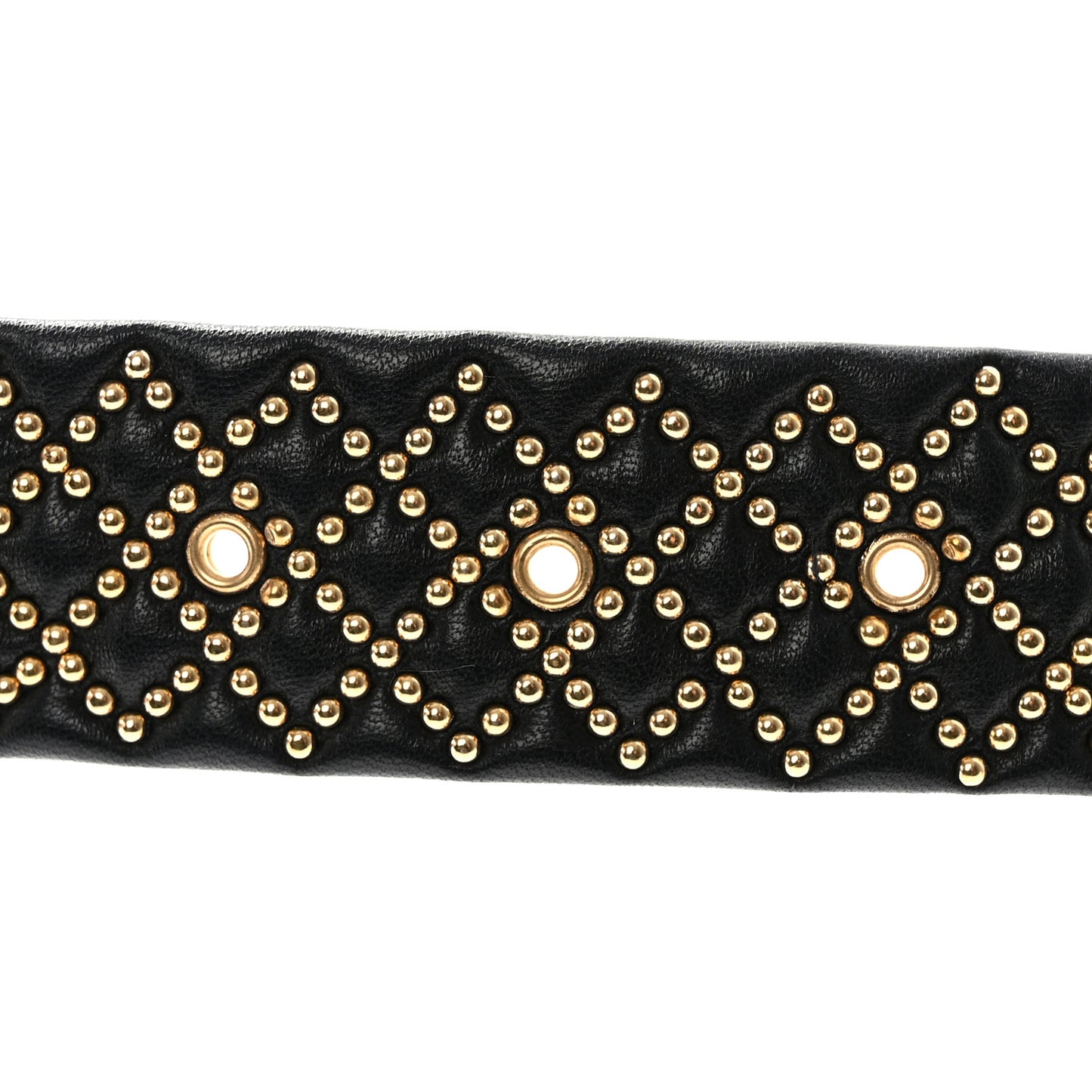 Lambskin Studded CC Chain Belt 80 32 Black