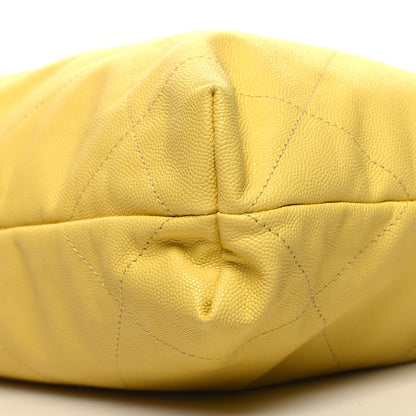 Chanel Shiny Caviar Quilted Small Chanel 22 Yellow 12 of 12