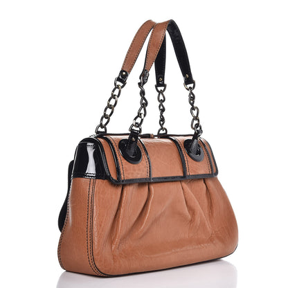 Fendi Nappa Patent B Bag Osso Black 3 of 12