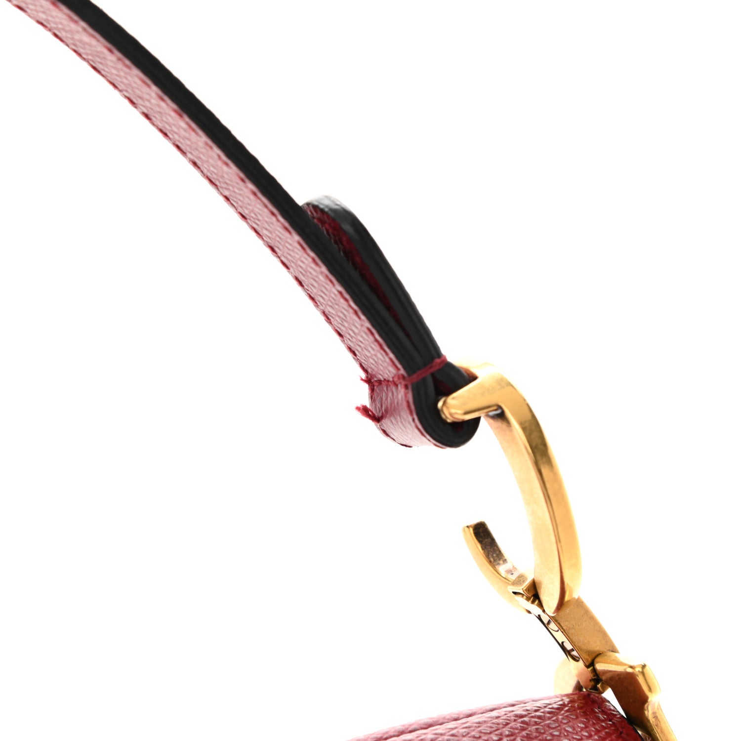 Christian Dior Grained Calfskin Mini Saddle Bag Red 9 of 10