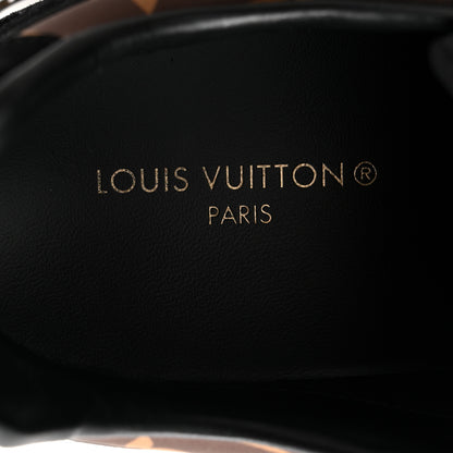 Louis Vuitton Suede Calfskin Recycled Monogram Nylon Run Away Sneakers 39 Black 8 of 9