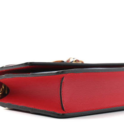 Gucci Calfskin Queen Margaret Chain Wallet Blue Agata Hibiscus Red Mystic White 8 of 10