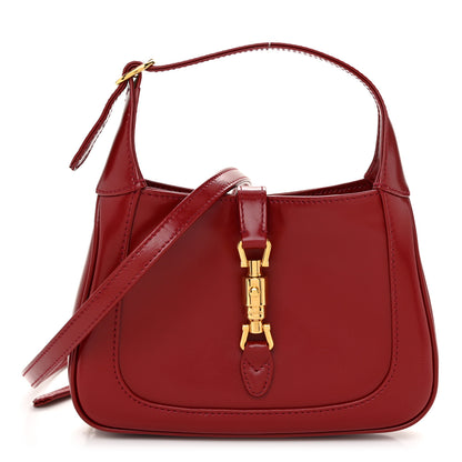 Gucci Boarded Dyana Lux Calfskin Mini Jackie 1961 Hobo New Cherry Red 1 of 10