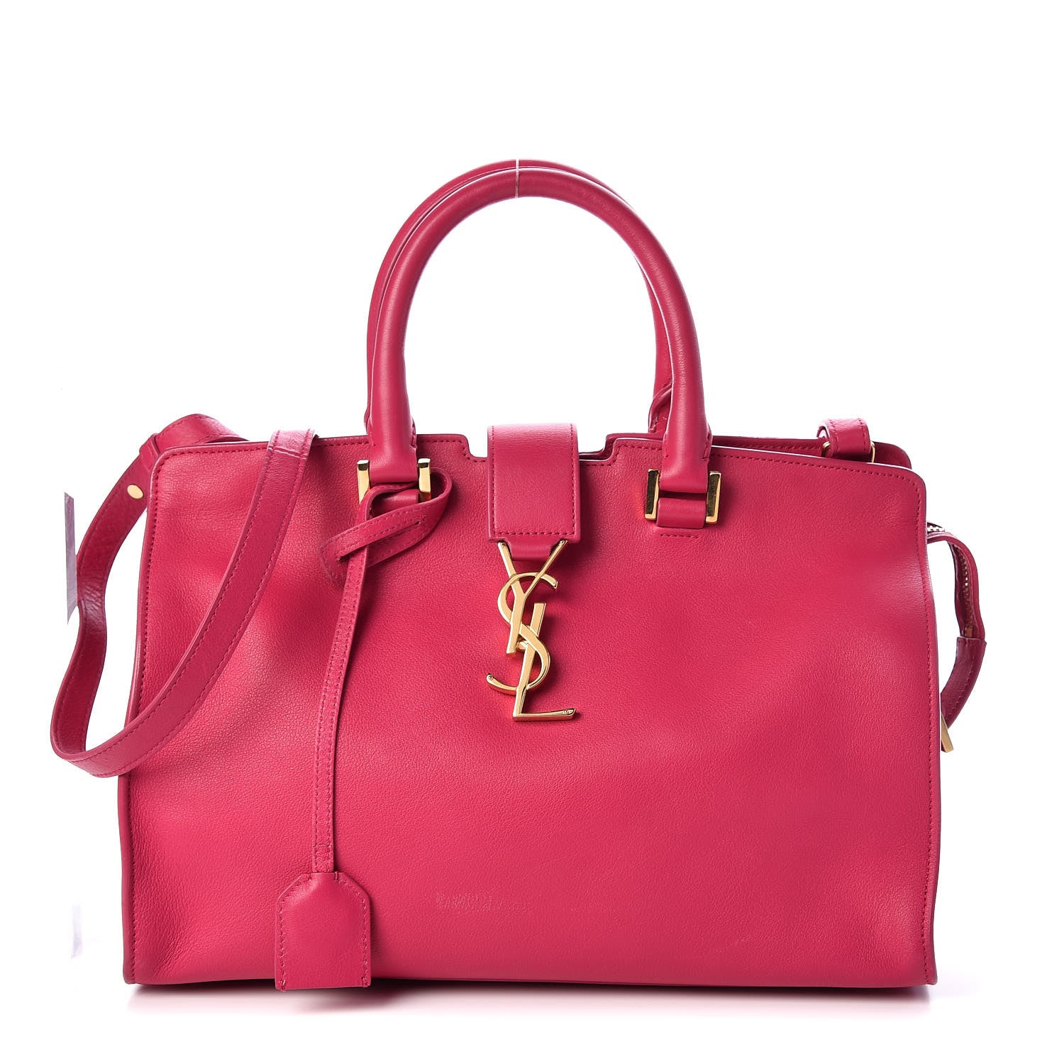 Saint Laurent Smooth Calfskin Small Monogram Cabas Bubblegum 1 of 12