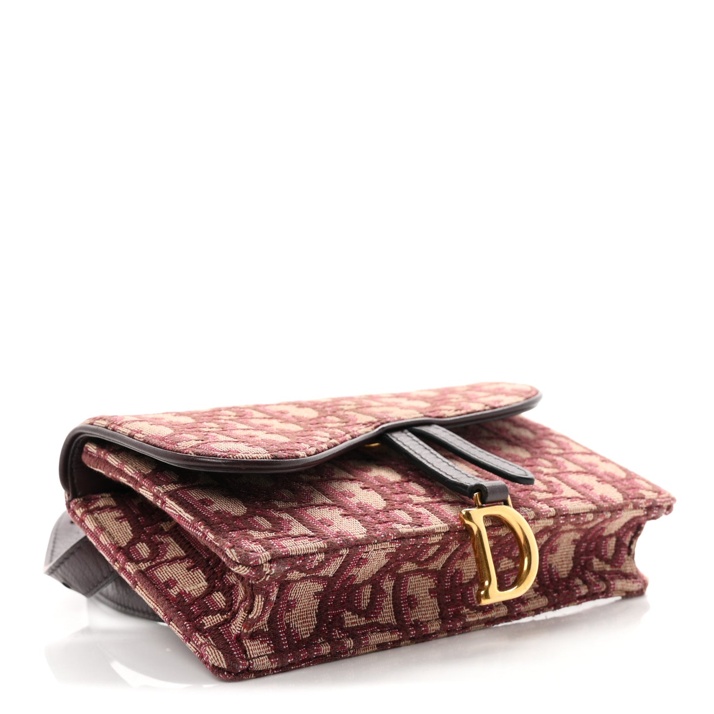 Oblique Saddle Belt Bag Bordeaux