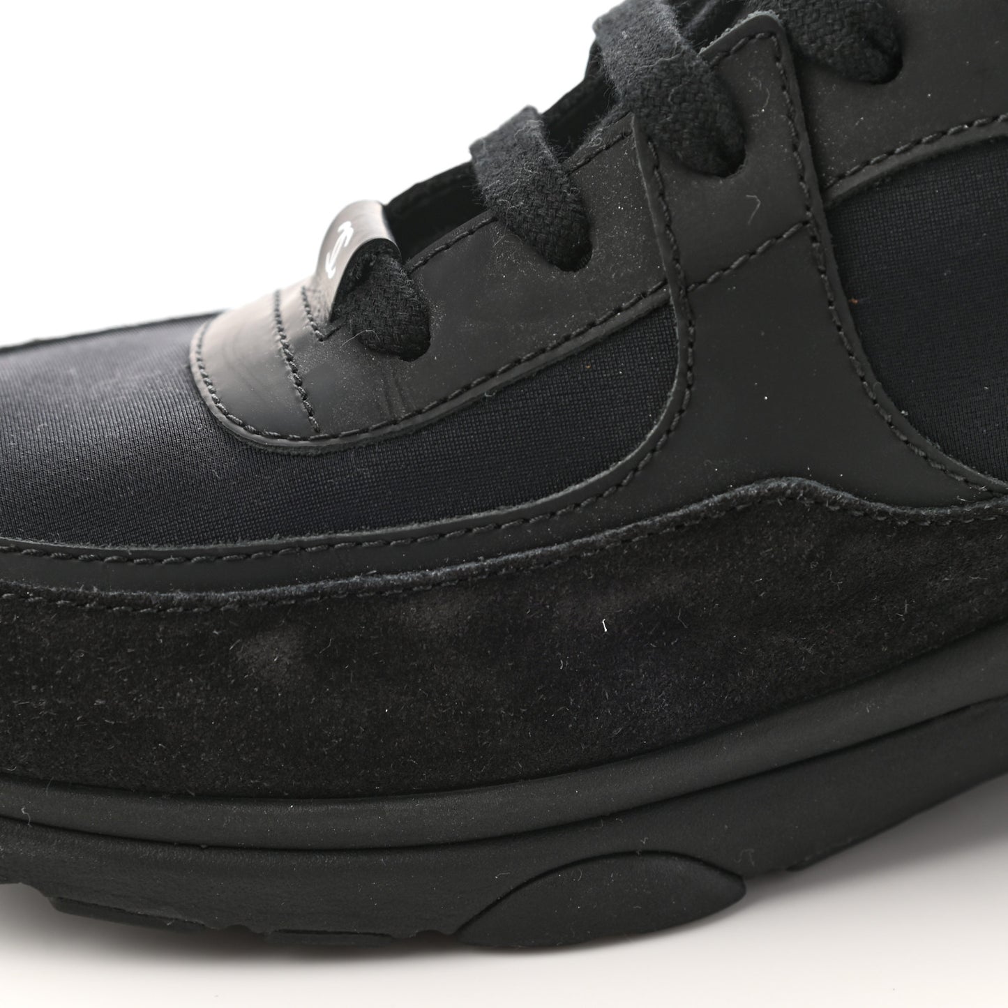Toile Suede Calfskin CC Sneakers 40.5 Black