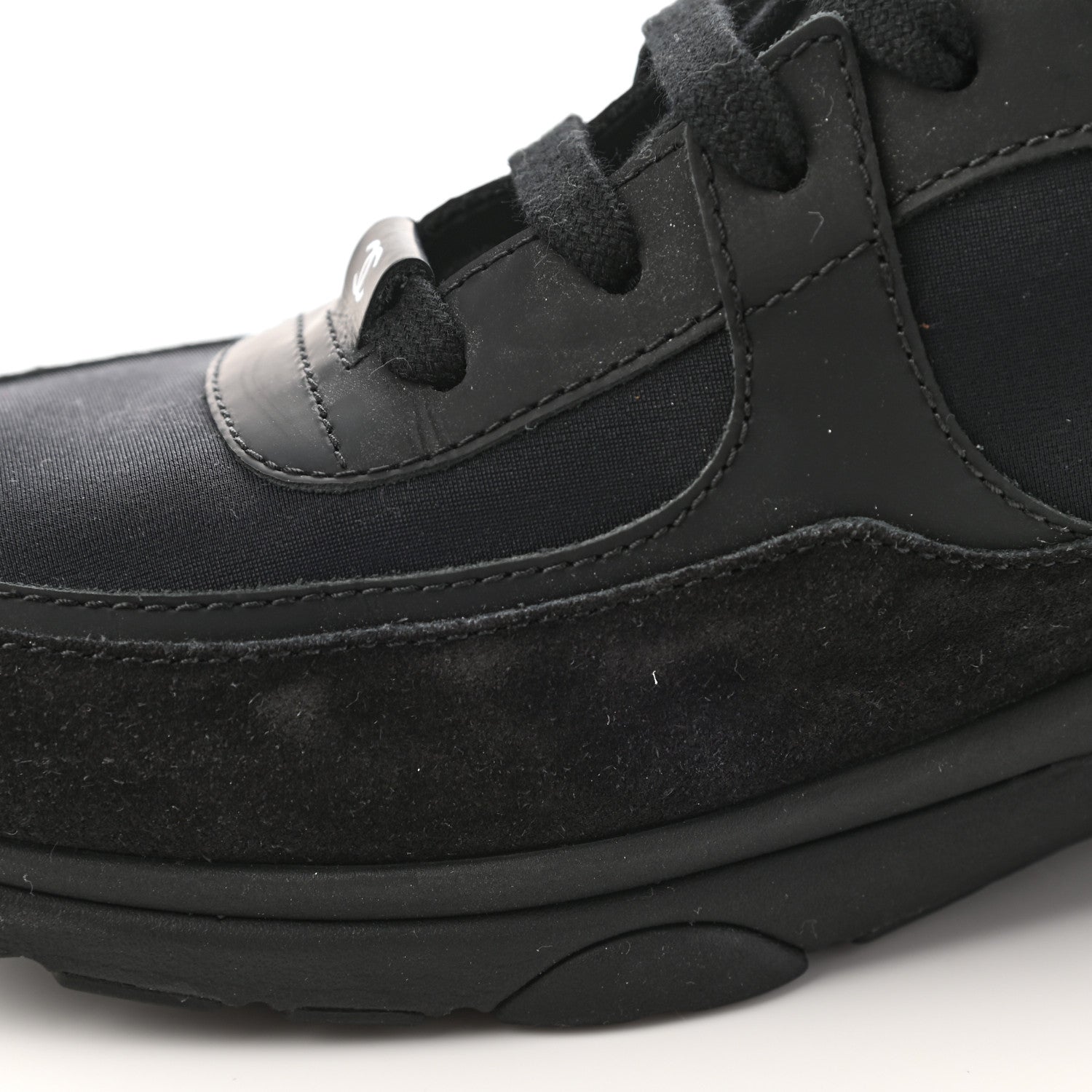 Chanel Toile Suede Calfskin CC Sneakers 40.5 Black 8 of 10