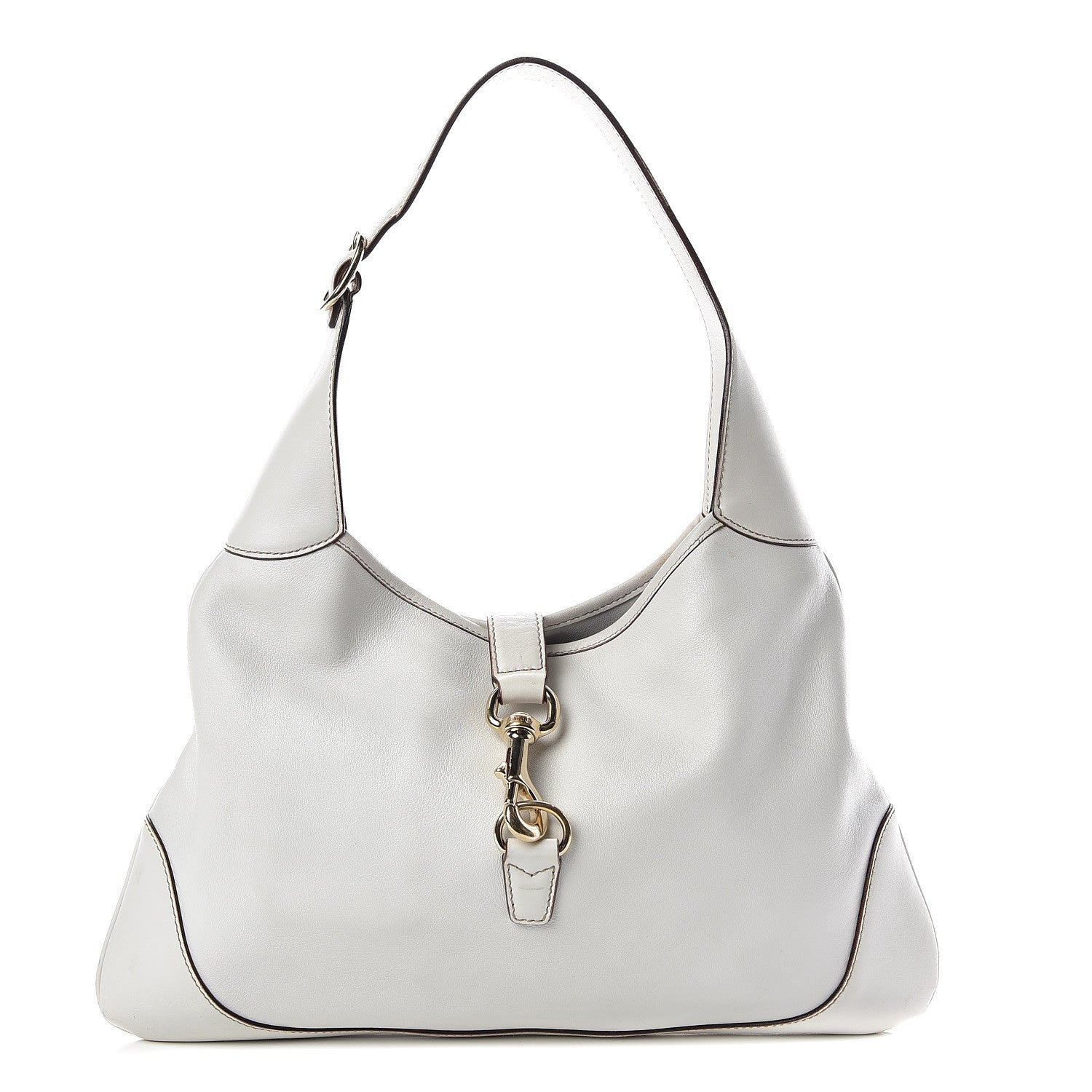 Gucci Calfskin Medium Jackie O Bouvier Hobo White 1 of 13