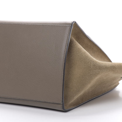 Celine Drummed Calfskin Suede Medium Trapeze Souris 8 of 8