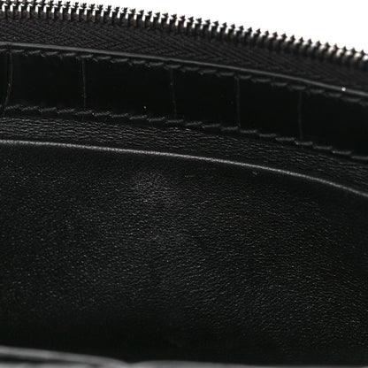 Balenciaga Shiny Calfskin Monochrome Crocodile Embossed Hourglass Chain Bag Black 11 of 11