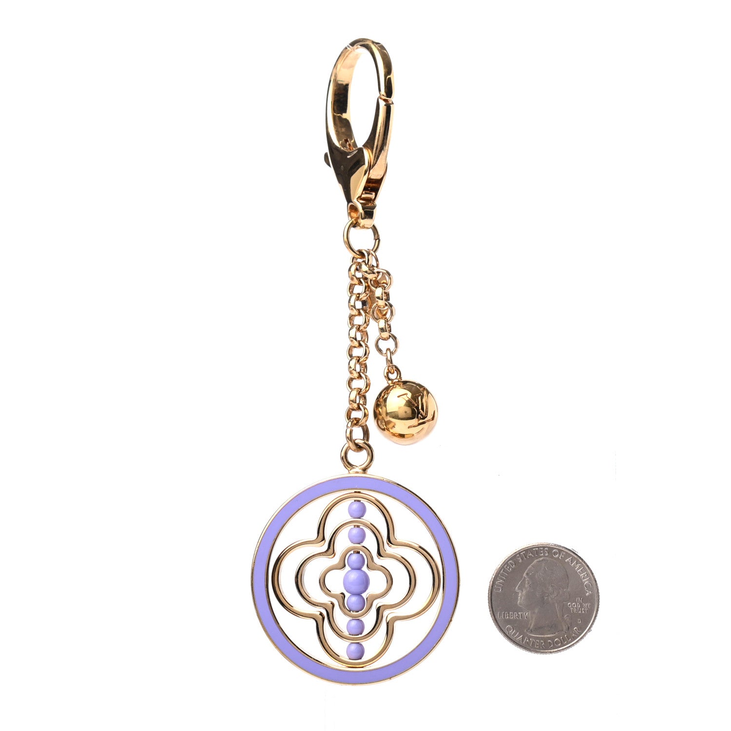 Louis Vuitton Whirly Flower Bag Charm Lilac 2 of 4