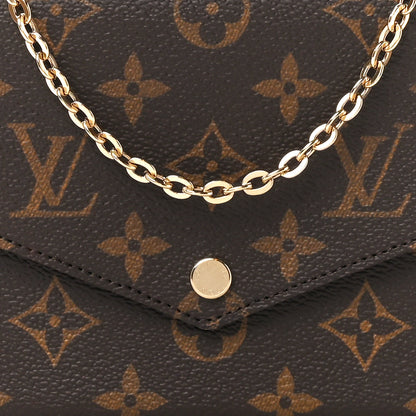 Louis Vuitton Monogram Pochette Felicie Chain Wallet Fuchsia 12 of 14