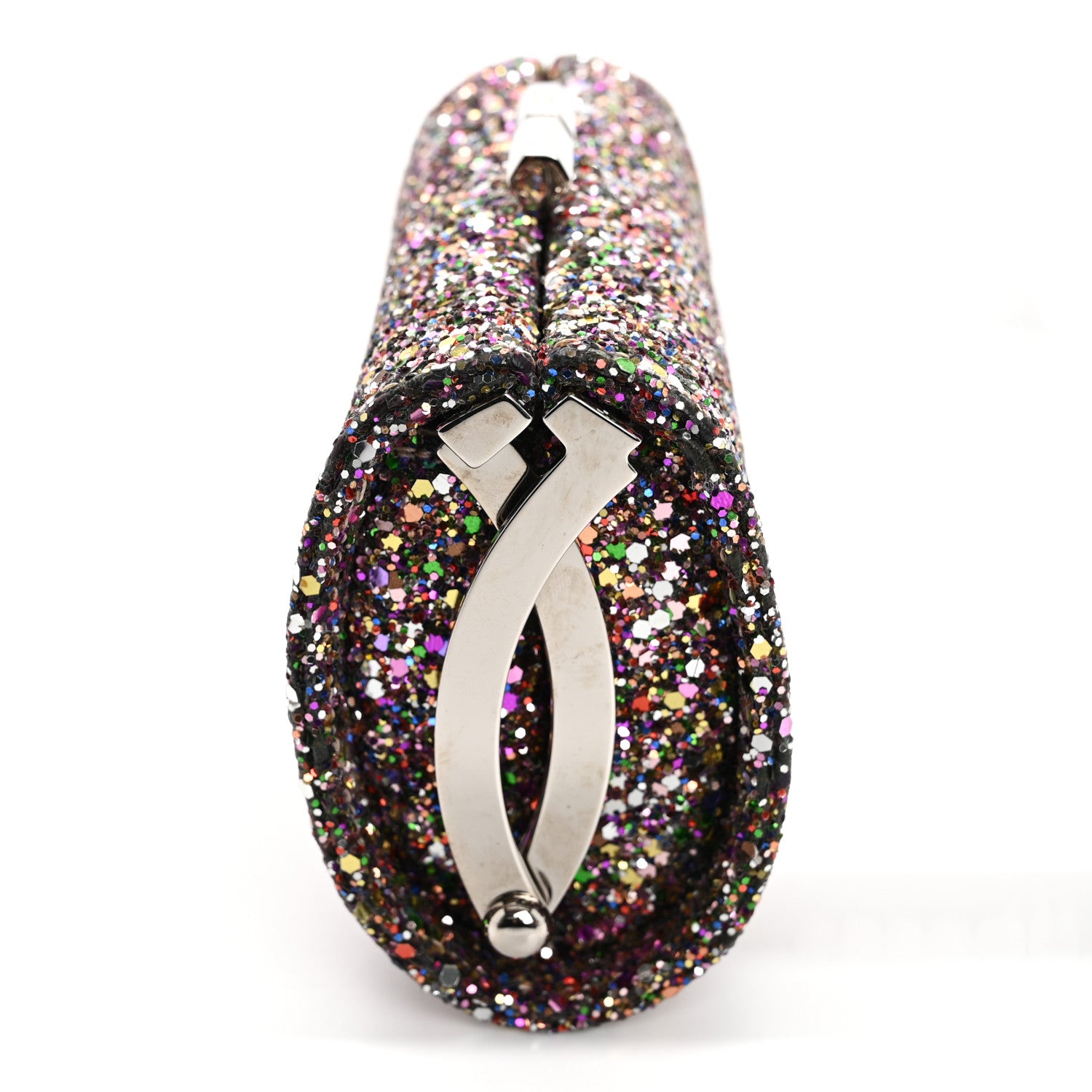 Jimmy Choo Coarse Glitter Kiss Lock Clutch Bubblegum Mix 12 of 12