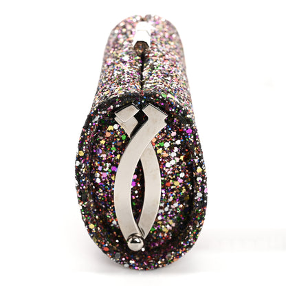 Jimmy Choo Coarse Glitter Kiss Lock Clutch Bubblegum Mix 12 of 12