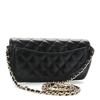 Chanel Lambskin Quilted Glasses Case With Chain Black 3 of 11